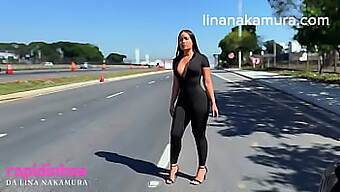 Lina Nakamura E John Coffee Si Concedono Sesso Su Strada Non Protetto Con Il Dotato Camionista Negão